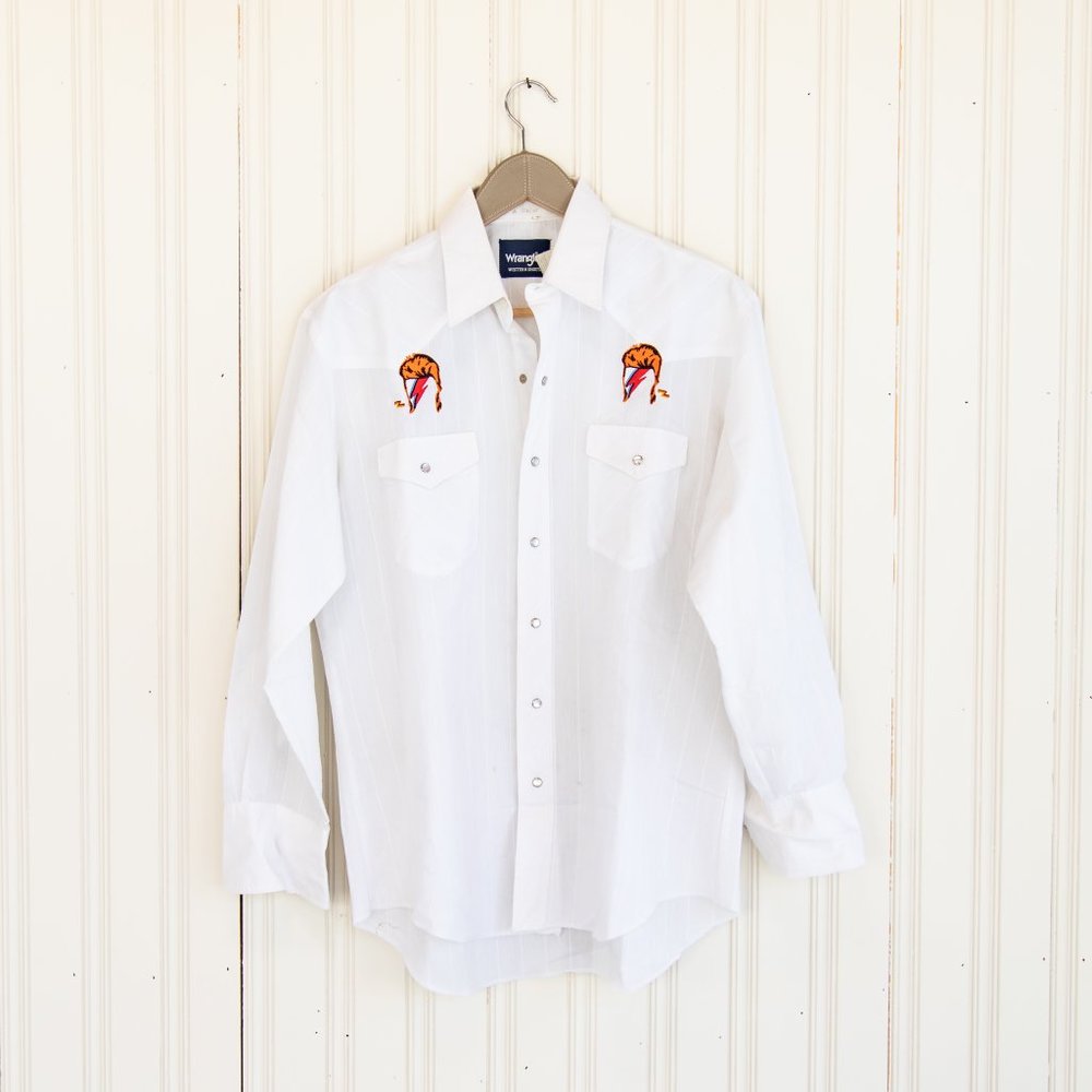 Wrangle Bowie Western Snap Button Shirt - SZ L